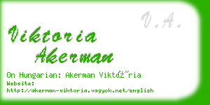 viktoria akerman business card